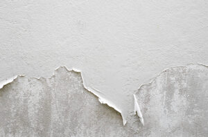 White peeling paint wall