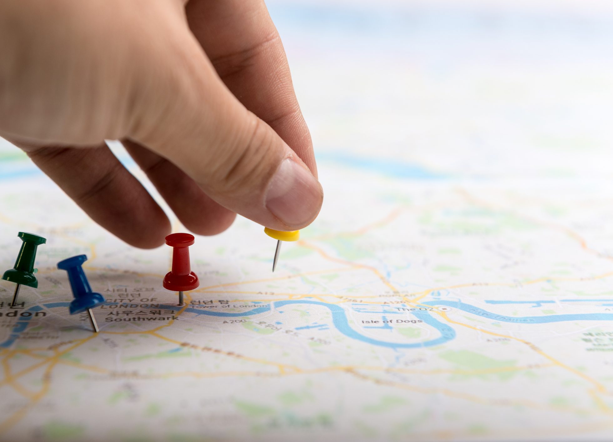 Pin marking location on map