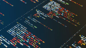 Abstract program code on the digital display