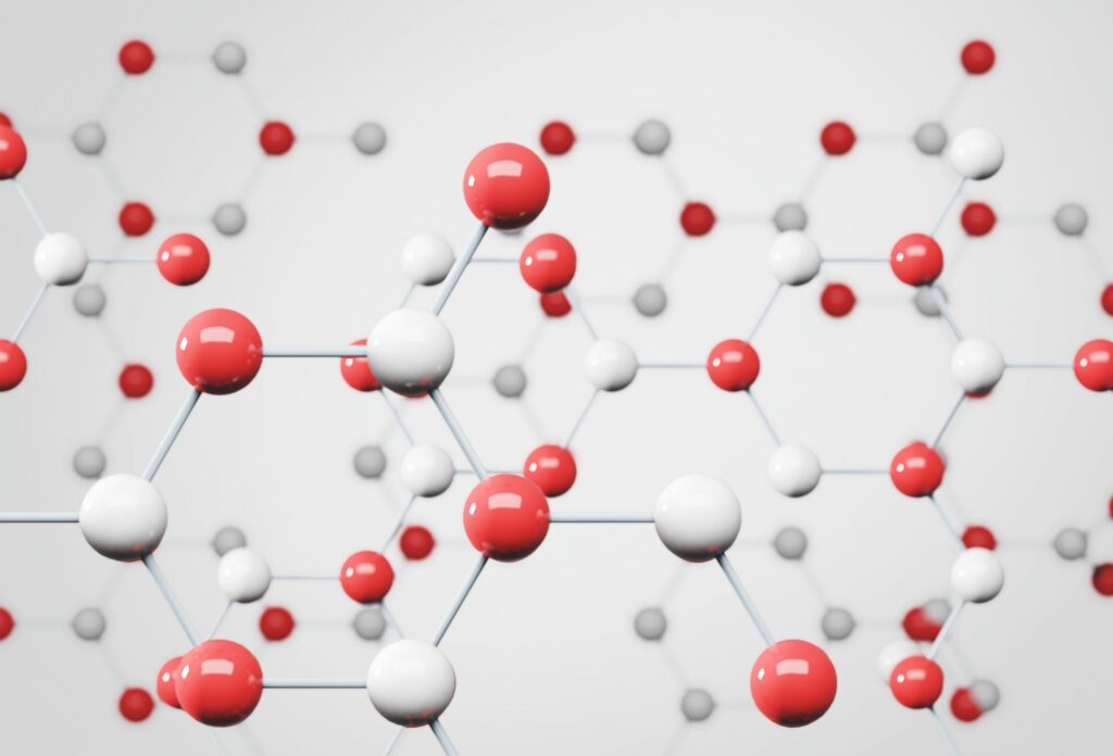 Red and white molecules