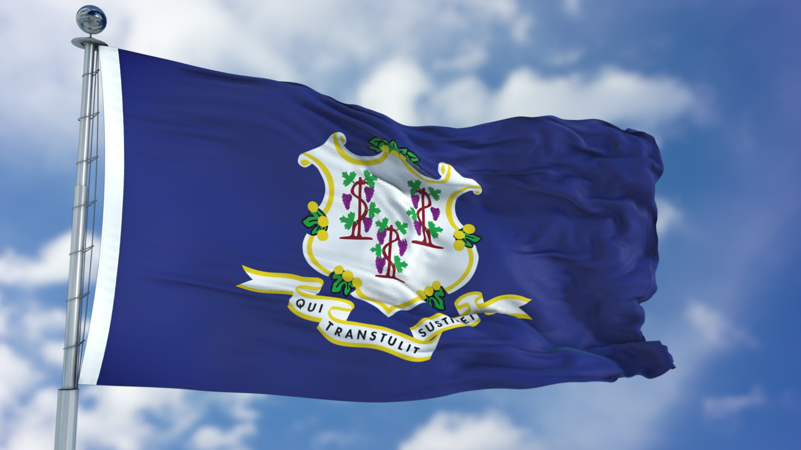 Connecticut Waving Flag