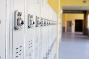 Close Up Of Student Lockers