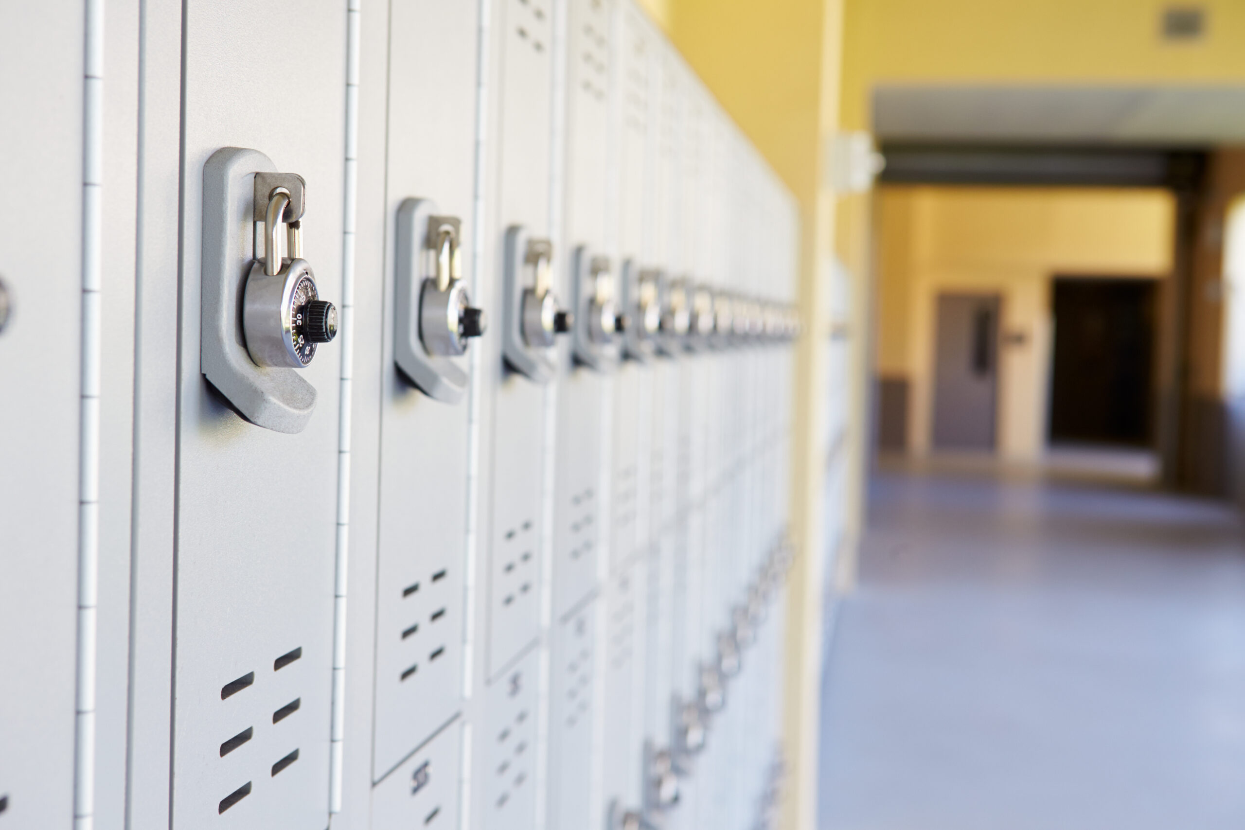 Close Up Of Student Lockers