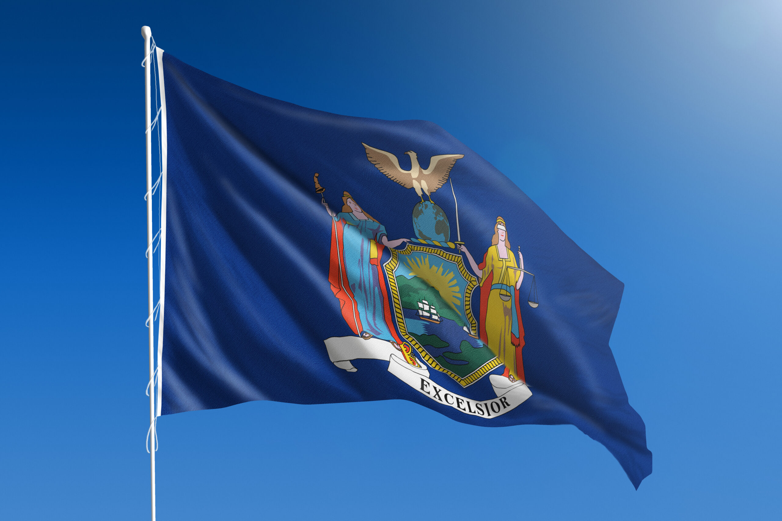 US state flag of New York