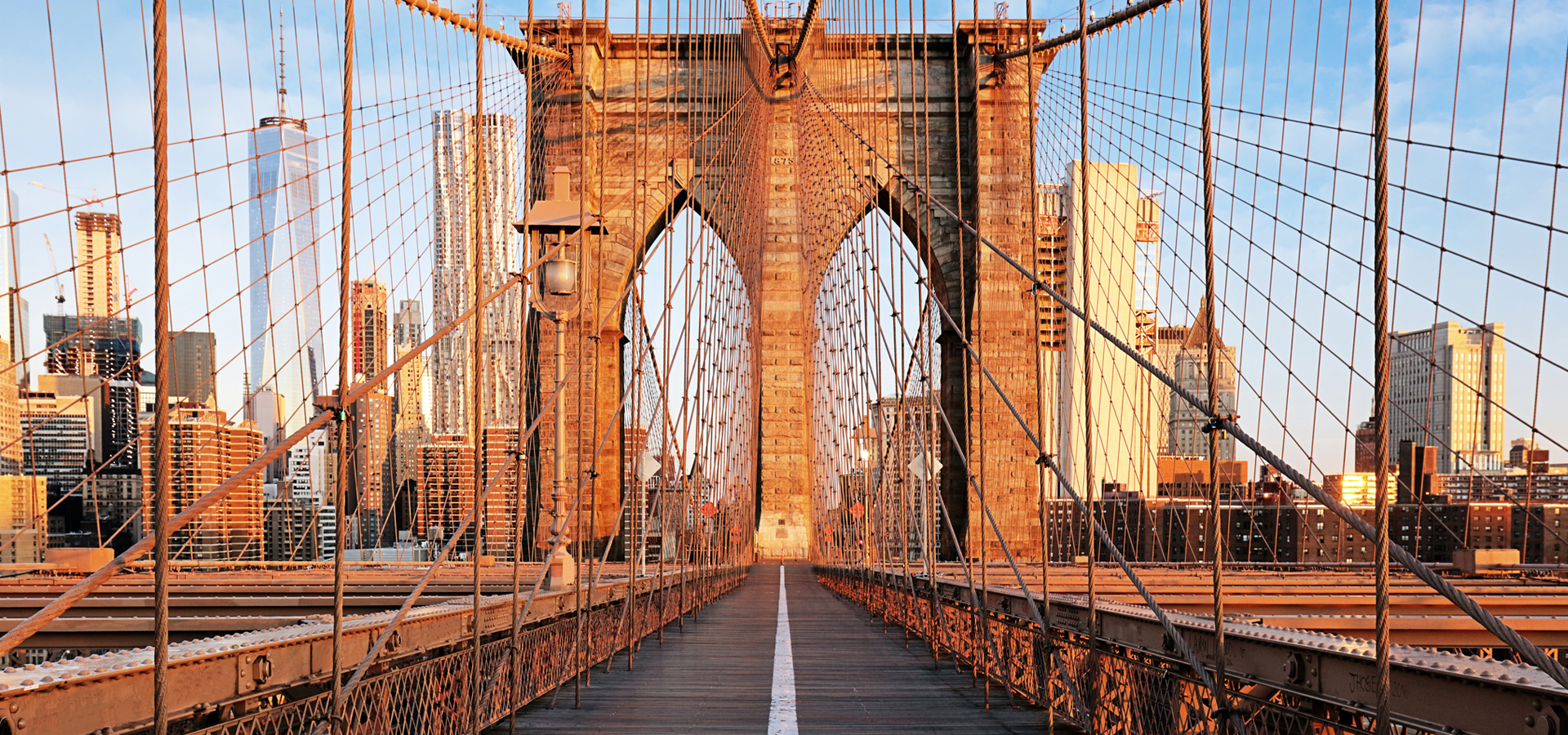 View of the Brooklyn Bridge, New York, NY