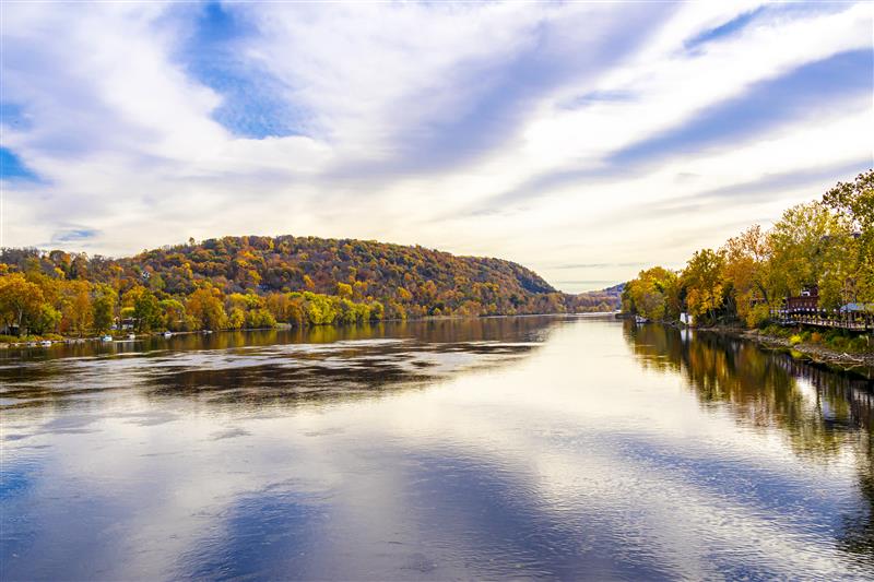 Delaware River Autumn Reflections