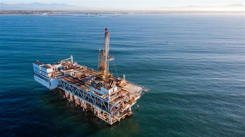 Off-shore Oil and Gas Drilling Rig - Southern California