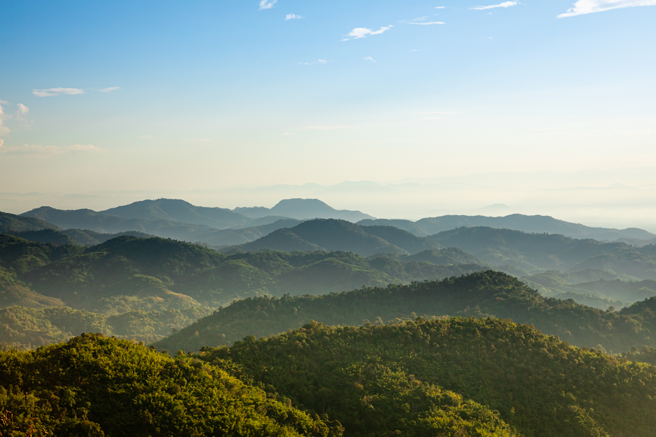 Mountain range in the morning